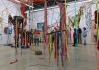 interactive installation, WWWoW -Joy of Weaving, Verbindungslinien, halle50, Domagkateliers, December 2022
