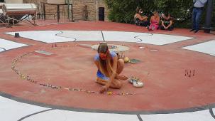 Magic Circle, joy of weaving, sustainability, colorful, games and fun in performanceart