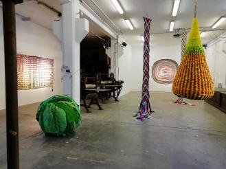 room 1, Halle 6, Joy of Weaving, Doro Seror, Weaving with discarded cloth