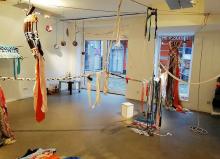 Monumental Weaving, interactive Weaving, upcycling, students, learning