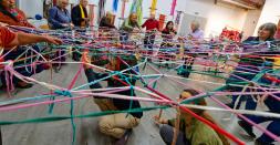 Interactive Performance at the exhibition "so far and yet so close" with Mayan 