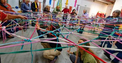 Interactive Performance at the exhibition "so far and yet so close" with Mayan 